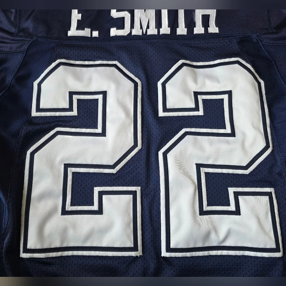 VINTAGE Nike Emmitt Smith Cowboys Authentic Pro Line Jersey Navy Blue Large - Picture 4 of 14